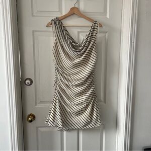 Asymmetrical striped mini dress from Abercrombie